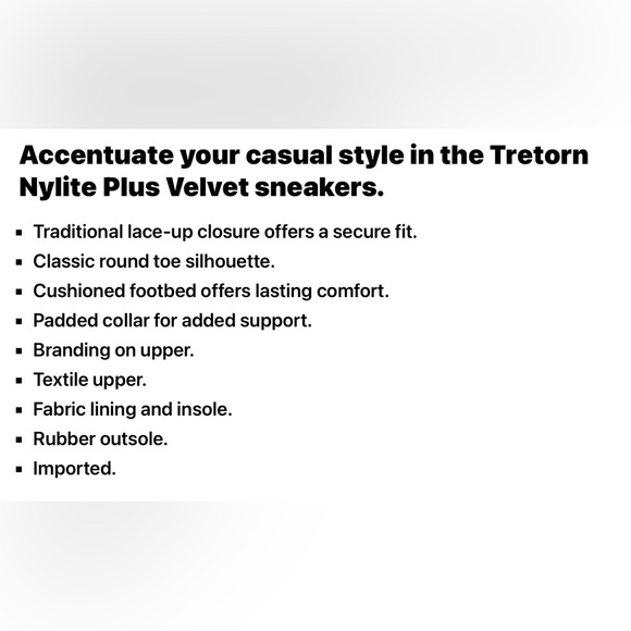 NIB TRETORN Nylite Navy Velvet Upper Sneakers 7M navy and silver ribbon lace up - Picture 3 of 11